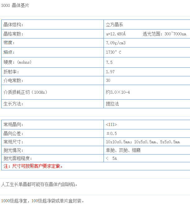 钙镁锆掺杂钆镓石榴石