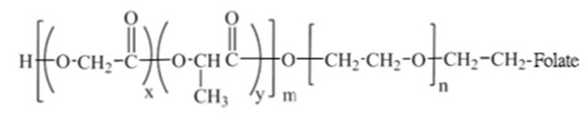 PLGA-PEG-Folate MW:5000,2000聚乳酸羟基乙酸共聚物聚乙二醇叶酸,PEG可选分子量：1000,2000,3400,5000