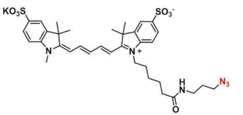水溶性二磺酸基diSulfo-Cy5 azide/N3/叠氮，CAS：1481447-40-8