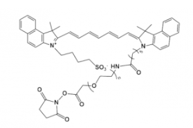 荧光染料ICG-PEG-NHS ester，吲哚菁绿-聚乙二醇-琥珀酰亚胺活性酯的产品性质及结构式解析