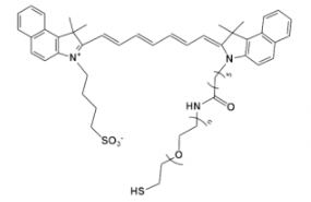 荧光染料ICG-PEG-SH，吲哚菁绿-聚乙二醇-巯基的溶解度 alcohols, DMSO, DMF