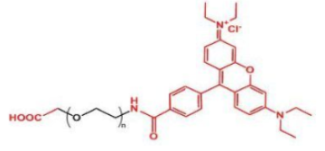 荧光染料罗丹明-聚乙二醇-羧基，Rhodamine-PEG-COOH/carboxylic acid/羧基羧酸产品解析