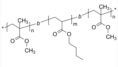 PMMA-PnBuA-PMMA