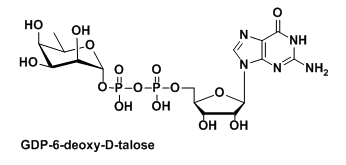 鸟苷5′-二磷酸-6-脱氧-a-D-滑石糖二钠盐，鸟嘌呤核苷修饰滑石糖，GDP-6-deoxy-D-talose