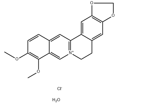 CAS：68030-18-2，Berberine chloride hydrate，盐酸黄连素水合物活化氧材料