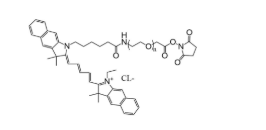 CY5.5-聚乙二醇-活性酯， 近红外花菁染料Cy5.5-PEG-活性酯，CY5.5-PEG-NHS