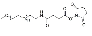 mPEG-SAS;mPEG-Succinamide Succinimidyl ester;甲氧基聚乙二醇琥珀酰胺琥珀酰亚胺酯