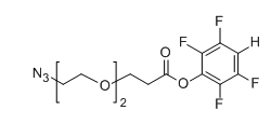 Azido-PEG2-TFP ester;N3-PEG2-TFP;分子式：C13F4H13N3O4