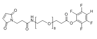 Mal-amido-PEG8-TFP ester;Mal-NH-PEG8-TFP;分子式：C32F4H44N2O13