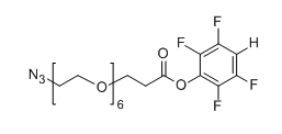 Azido-PEG6-TFP ester;N3-PEG6-TFP;分子式：C21F4H29N3O8