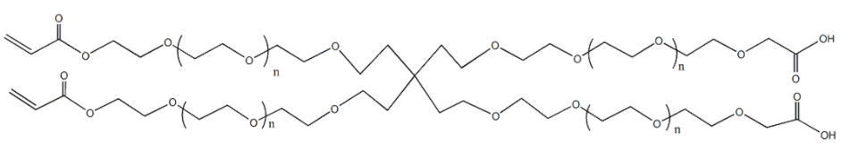 4-ArmPEG-(2AC-2AA)，四臂聚乙二醇-(2臂-丙烯酸酯，2臂-乙酸）