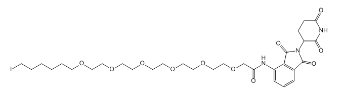 CAS ： 1835705-74-2；Pomalidomide-PEG6-butyl iodide；泊马度胺-PEG6-丁基碘
