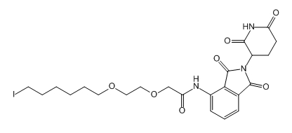 CAS：1835705-72-0；Pomalidomide-PEG2-butyl iodide；泊马度胺-2-2-6-碘