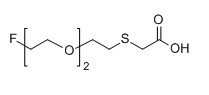 F-PEG2-S-COOH；分子式： C8H15O4SF；  分子量： 226