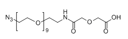 2-((Azido-PEG9-carbamoyl)methoxy)acetic acid；O-(2-叠氮基)-O-[2-(二羟乙酰基-氨基)乙基]八聚乙二醇