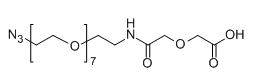 2-((Azido-PEG7-carbamoyl)methoxy)acetic acid，O-(2-叠氮基)-O-[2-(二羟乙酰基-氨基)乙基]六聚乙二醇