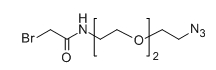 Bromoacetamido-PEG2-N3;分子式: BrC8H15N4O3