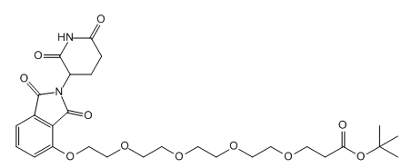CAS ： 2411681-87-1；Thalidomide-O-PEG4-t-butyl ester