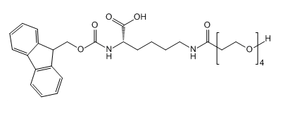 Fmoc-Lys-PEG4-OH，Fmoc-赖氨酸-四聚乙二醇-羟基，Fmoc-Lysine-PEG4-OH