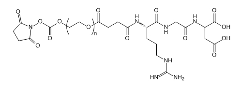 NHS-PEG-RGD；活性酯-聚乙二醇-精氨酰-甘氨酰-天冬氨酸