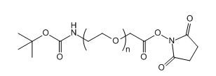 Boc-NH-PEG-SCM；叔丁氧羰基-亚胺基-聚乙二醇-琥珀酰亚胺甲酸酯