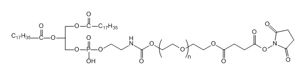 DSPE-PEG-SS；二硬脂酰基磷脂酰乙醇胺-聚乙二醇-琥珀酰亚胺基琥珀酸酯