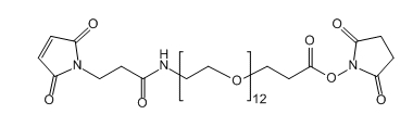 Mal-NH-PEG12-NHS；马来酰亚胺-十二聚乙二醇-丙酸琥珀酰亚胺酯