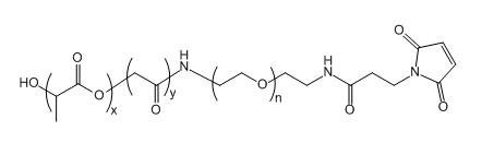 PLGA(50:50)(8K)-PEG-Mal；聚（乳酸-共-乙醇酸）(8K)-聚乙二醇-马来酰亚胺；Poly(lactic-co-glycoclic acid)(50:50)(8K)-PEG-Maleimide