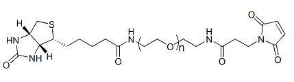 Biotin-PEG-Mal；α-生物素-ω-马来酰亚胺基聚乙二醇；Biotin-PEG-Maleimide