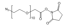N3-PEG10-CH2CO2-NHS；N3-PEG10-SCM；分子式： C26H46N4O14