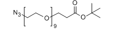 N3-PEG9-CH2CH2COOtBu；分子式：  C25H49N3O11 ； 分子量：  567.7