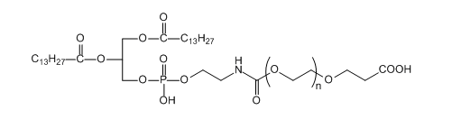 DMPE-PEG-COOH；1,2-十四酰基磷脂酰乙醇胺-聚乙二醇-羧基；DMPE-PEG-AA