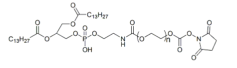 DMPE-PEG-SC；1,2-十四酰基磷脂酰乙醇胺-聚乙二醇-活性酯；DMPE-PEG-NHS