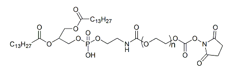 DMPE-PEG-SC；1,2-十四酰基磷脂酰乙醇胺-聚乙二醇-活性酯；DMPE-PEG-NHS