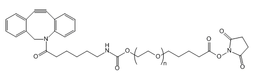 DBCO-PEG-SVA；氮杂二苯并环辛炔-聚乙二醇-琥珀酰亚胺戊酸酯；Dibenzocycolctyne-PEG-Succinimidyl valerate