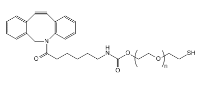 DBCO-PEG-SH；二苯并环辛炔-聚乙二醇-巯基；Dibenzocycolctyne-PEG-Thiol