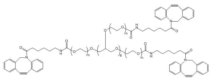 8-ArmPEG-DBCO；八臂聚乙二醇-氮杂二苯并环辛炔；8-ArmPEG-Dibenzocycolctyne