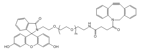 FITC-PEG-DBCO；荧光素-聚乙二醇-二苯并环辛炔；Fluorescein-PEG-Dibenzocycolctyne