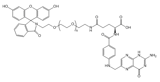 FITC-PEG-FA；荧光素-聚乙二醇-叶酸；Fluorescein-PEG-Folic Acid