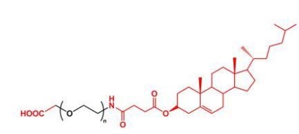 COOH-PEG-Cholesterol Cholesterol-PEG-COOH  羧基聚乙二醇胆固醇