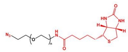 Azide-PEG-Biotin Biotin-PEG-Azide	叠氮聚乙二醇生物素