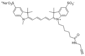 Sulfo Cyanine5 alkyne；1617572-09-4；五甲川花菁染料标记炔烃