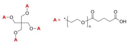 4-Arm PEG-COOH 4臂星形-聚乙二醇-羧基 Poly(ethylene oxide), (carboxy [glutaric acid])-terminated 4-arm