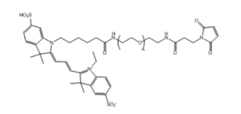Cy3-PEG-Maleimide，Cy3-聚乙二醇-马来酰亚胺