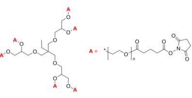 6-Arm PEG-SG 6臂星形-聚乙二醇-琥珀酰亚胺戊二酸酯 Poly(ethylene oxide), (succinimidyl glutarate)-term