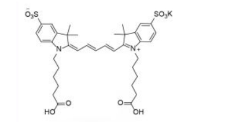 diSulfo-Cy5 carboxylic acid(Di)，二磺酸基-Cy5-二羧基
