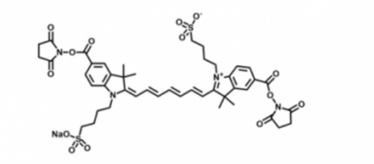 disulfo-ICG Bis-NHS Ester，水溶性吲哚菁绿-活性酯(Bis）