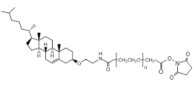 Cholesterol-PEG-NHS 胆固醇-聚乙二醇-N-羟基琥珀酰亚胺