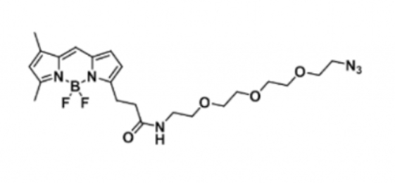BODIPY FL-PEG3-N3；分子量 492.33