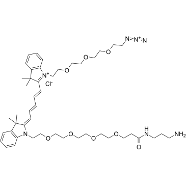 2107273-70-9	N-(azide-PEG3)-N'-(Amine-C3-Amide-PEG4)-Cy5 PROTAC(蛋白降解靶向嵌合体)